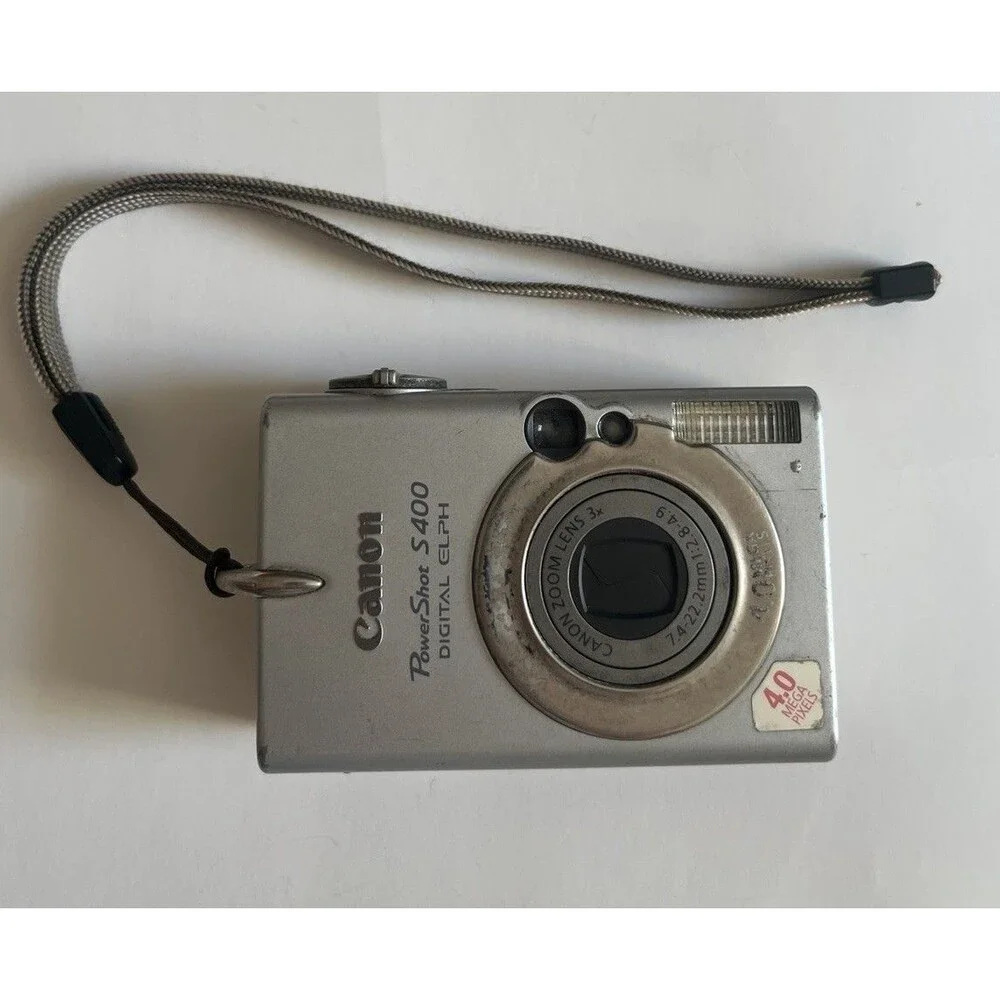 Canon PowerShot S400 Digital ELPH – Untested – No Battery/Charger/SD Card